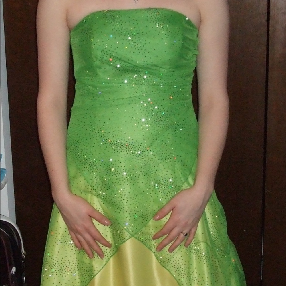 Green & Yellow Prom Dress